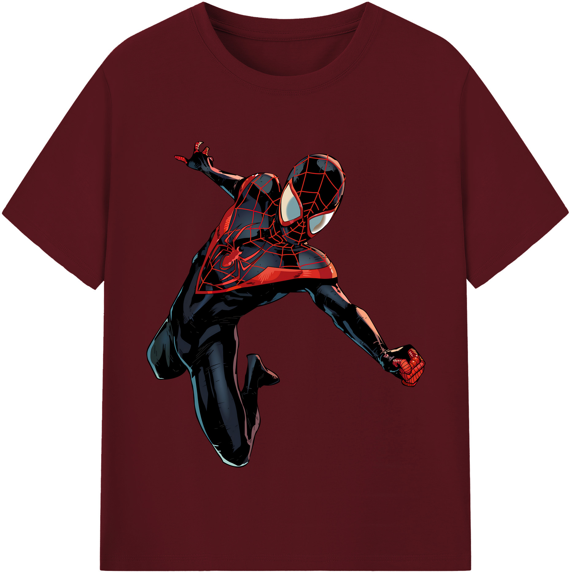 （画像用） Spider Man スパイダーマン 綿100％半袖Tシャツ（フロントプリント）